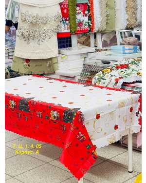Новогодняя скатерть Размер 120 на 150см