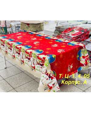 Новогодняя скатерть Размер 150 на 220см