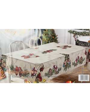 Новогодняя скатерть гобеленовая Размер 150 на 220см