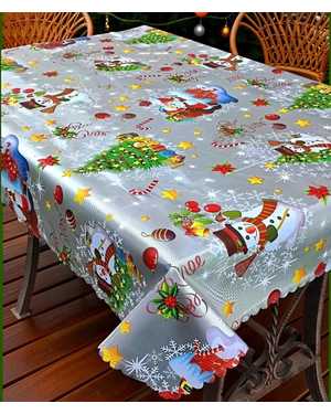 Распродажа. Новогодняя скатерть клеёнка Размер 110на140см без выбора
