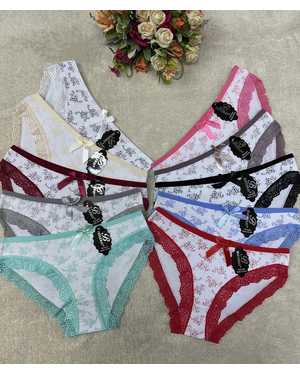 Женские трусики. В упаковке 10шт один размер разные цвета