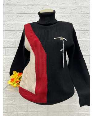 СВИТЕР ТКАНЬ 48% КАШЕМИР; 29% ШЕРСТЬ; 18% ХЛОПОК; 5% ЭЛАСТАН