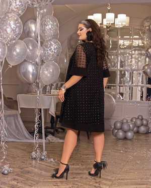 ПЛАТЬЕ В РАЗМЕР ТКАНЬ СЕТКА + ПОДКЛАД