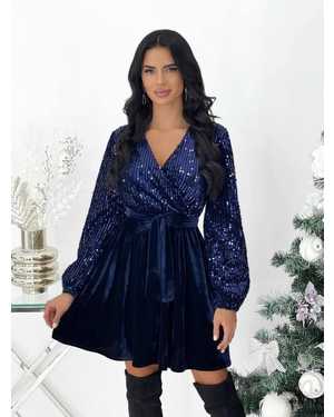 ПЛАТЬЕ В РАЗМЕР ТКАНЬ ПАЙЕТКА+КОРОЛЕВСКИЙ ВЕЛЮР