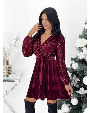 ПЛАТЬЕ В РАЗМЕР ТКАНЬ ПАЙЕТКА+КОРОЛЕВСКИЙ ВЕЛЮР