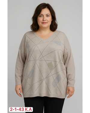 СВИТЕР ТКАНЬ 60% COTTON, 20% CASHMERE, 10% ELASTANE, 10% ANGORA