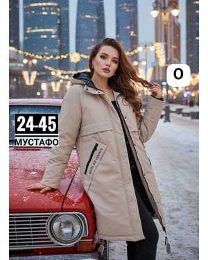 КУРТКА ТКАНЬ ПЛАЩЕВКА С ПОЛНОЙ ПОДКЛАДКОЙ (НАПОЛНИТЕЛЬ ХОЛОФАЙБЕР)