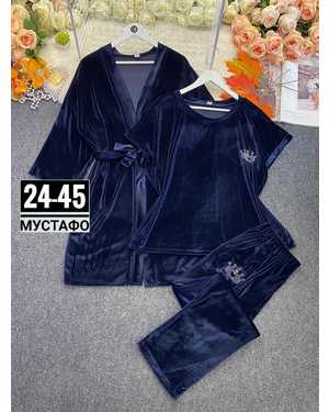 ЖЕНСКИЙ КОСТЮМ ТРОЙКА ТКАНЬ КОРОЛЕВСКИЙ ВЕЛЮР