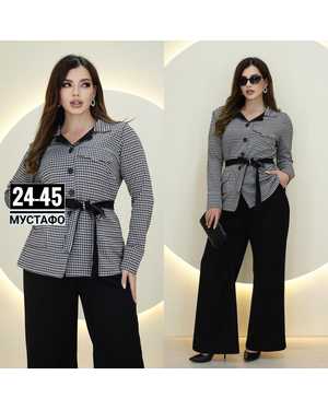 ЖЕНСКИЙ КОСТЮМ ДВОЙКА ТКАНЬ ТРИКОТАЖ