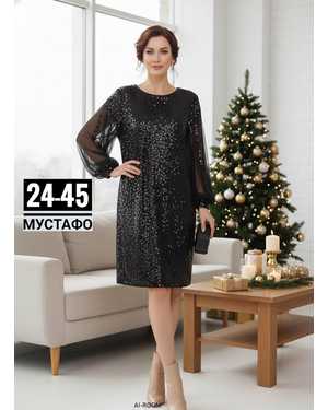 ПЛАТЬЕ ТКАНЬ ПАЙЕТКА С ПОДКЛАДКА