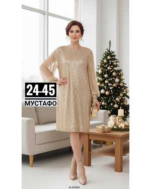 ПЛАТЬЕ ТКАНЬ ПАЙЕТКА С ПОДКЛАДКА