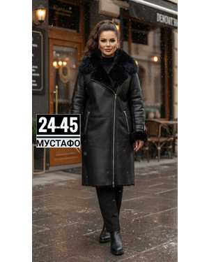 ДУБЛЁНКА ТКАНЬ КОЖА С НАТУРАЛЬНЫМ МЕХОМ И БАРАШКОМ