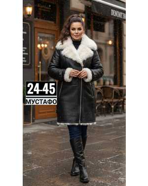 ДУБЛЁНКА ТКАНЬ КОЖА С НАТУРАЛЬНЫМ МЕХОМ И БАРАШКОМ