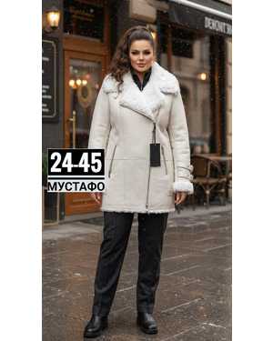 ДУБЛЁНКА ТКАНЬ КОЖА С НАТУРАЛЬНЫМ МЕХОМ И БАРАШКОМ