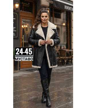 ДУБЛЁНКА ТКАНЬ КОЖА С НАТУРАЛЬНЫМ МЕХОМ И БАРАШКОМ