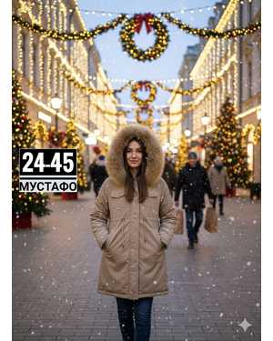 КУРТКА ТКАНЬ УТЕПЛЁННАЯ