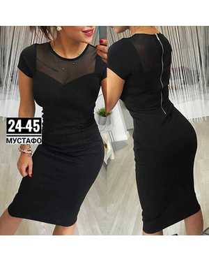 ПЛАТЬЕ ТКАНЬ КРЕПУН + СЕТКА