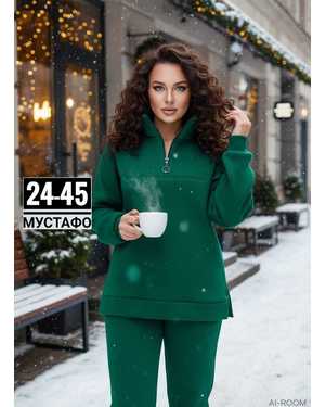 ЖЕНСКИЙ КОСТЮМ ДВОЙКА ТКАНЬ ФЛИС С НАЧЁСОМ