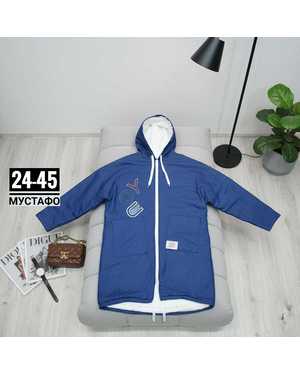 КАРДИГАН ТКАНЬ ДЖИНСОВАЯ С МЕХОМ