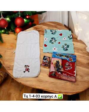 набор новогодний полотенца Для рук и кухни Размер 25*50 см и 30*30 см+ календарь.