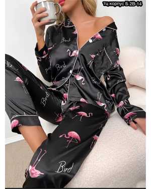 ПИЖАМА ШТАНЫ ТКАНЬ ШЕЛК