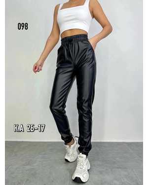 Стильные кожаные Джоггеры С Начёсом