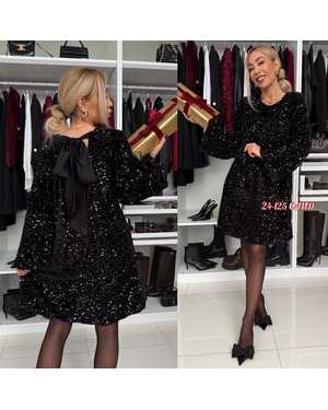 ПЛАТЬЕ ТКАНЬ БАРХАТНАЯ ПАЙЕТКА