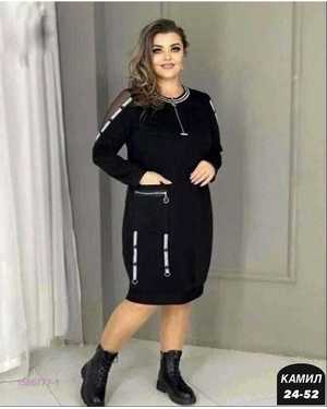 ПЛАТЬЕ ТКАНЬ ТРИКОТАЖ + СЕТКА