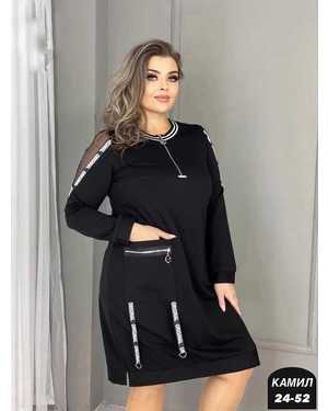 ПЛАТЬЕ ТКАНЬ ТРИКОТАЖ + СЕТКА