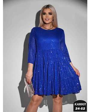 ПЛАТЬЕ ТКАНЬ ВЕЛЮР С ПАЕТКАМИ