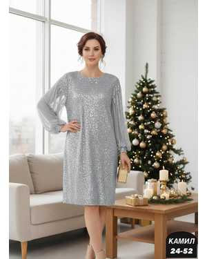 ПЛАТЬЕ ТКАНЬ ПАЙЕТКА С ПОДКЛАДКА