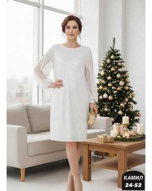 ПЛАТЬЕ ТКАНЬ ПАЙЕТКА С ПОДКЛАДКА