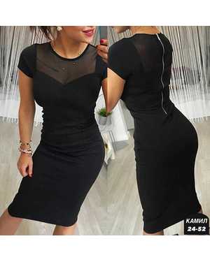 ПЛАТЬЕ ТКАНЬ КРЕПУН + СЕТКА