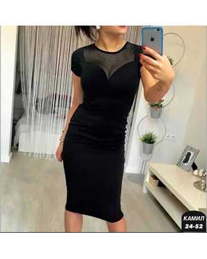 ПЛАТЬЕ ТКАНЬ КРЕПУН + СЕТКА