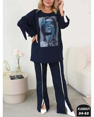 ЖЕНСКИЙ КОСТЮМ ДВОЙКА ТКАНЬ ТРИКОТАЖ