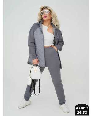 ЖЕНСКИЙ КОСТЮМ ТКАНЬ ВЕРХ - СИНТЕПОН, ПОДКЛАДКА - СИНТЕПОН, ШТАНЫ - ФЛИС