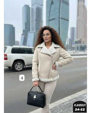 ДУБЛЕНКА ТКАНЬ ЗАМШ, МЕХ