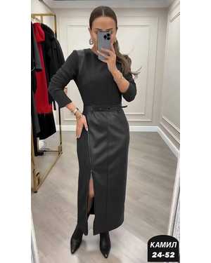 ВЕЧЕРНЕЕ ПЛАТЬЕ ТКАНЬ КАШЕМИР ЛАПША +КОЖА