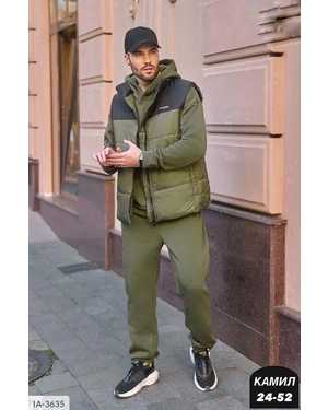 ТРОЙКА ТКАНЬ ФЛИС ЖИЛЕТКА НА СИНТЕПОН С ПОДКЛАДОМ