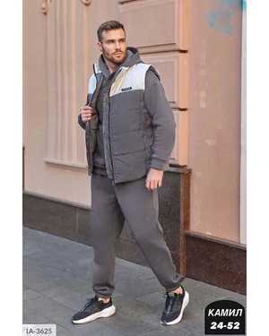 ТРОЙКА ТКАНЬ ФЛИС ЖИЛЕТКА НА СИНТЕПОН С ПОДКЛАДОМ