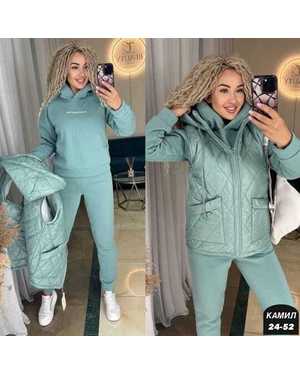 ЖЕНСКИЙ КОСТЮМ ТРОЙКА ТКАНЬ ФЛИСЬ