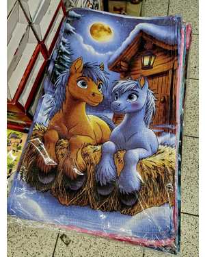 Полотенце с символом нового года Размер: 35*60см. В упаковке 12 шт, разные цвета