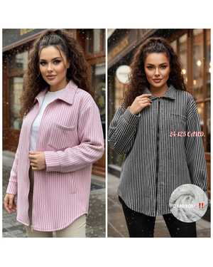 РУБАШКА ТКАНЬ ДРАП С ПОЛНЫМ МЕХОМ