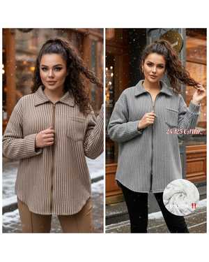 РУБАШКА ТКАНЬ ДРАП С ПОЛНЫМ МЕХОМ