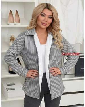 РУБАШКА ТКАНЬ ДРАП С ПОЛНЫМ МЕХОМ