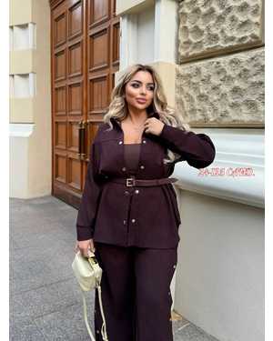 ЖЕНСКИЙ КОСТЮМ ТКАНЬ МИКРО-ВЕЛЬВЕТ