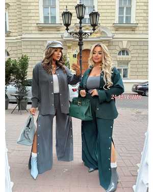 ЖЕНСКИЙ КОСТЮМ ТКАНЬ МИКРО-ВЕЛЬВЕТ