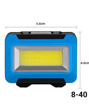 Светодиодный фонарь COB на батарейках, водонепроницаемый