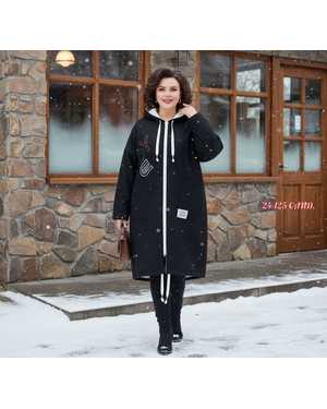 КАРДИГАН ТКАНЬ ДЖИНСОВАЯ С МЕХОМ