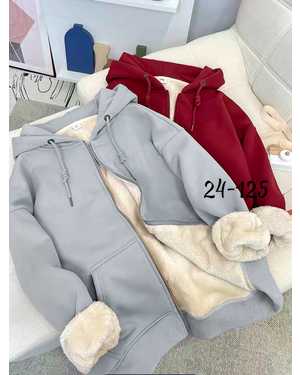 КОФТА ТКАНЬ ФЛИС С МЕХОМ